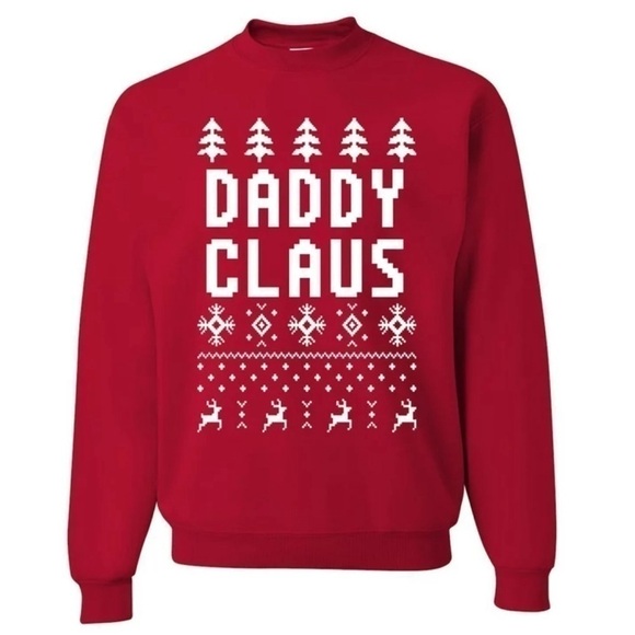 Daddy Claws Ugly Christmas Sweatshirt, red, size XL - Picture 1 of 4